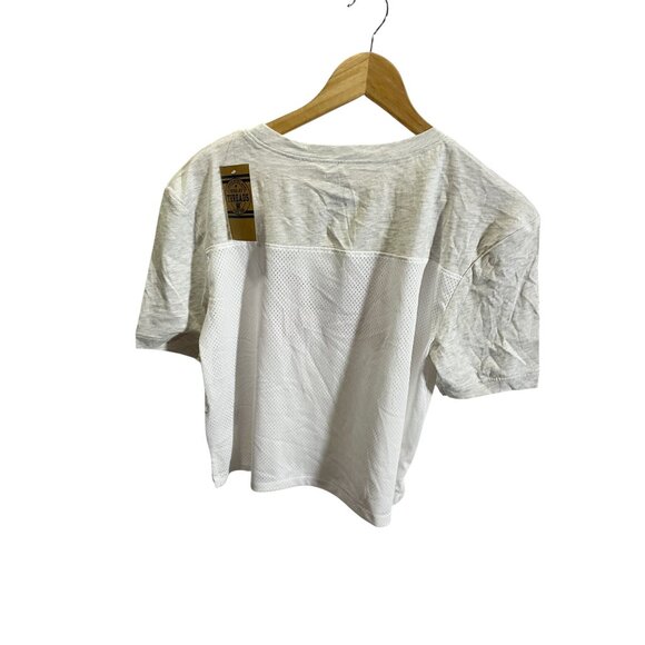 Clemson Tigers Womens Cropped T-Shirt S Gray/White Athletic Mesh - Picture 4 of 4